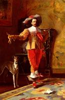 Johann Hamza - A cavalier And His Hound